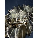 Givenchy Vintage  Half Fan Shaped Clipped-on Earrings Gold Tone 2in Photo 6