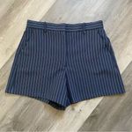 Abercrombie & Fitch High Rise Shorts Navy Stripe Large Preppy Photo 2