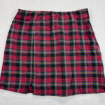 American Eagle Plaid Mini Skirt‎ Elastic Waist Casual Flannel Skater Skirt S Red Photo 0