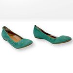 J.Crew  Blue Green Suede Round Toe Slip On Ballet Flats Photo 1