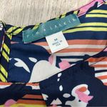 Pim + Larkin Anthropologie  Navy Floral Sleeveless Blouse Lightweight Top Size M Photo 3