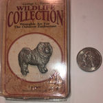 Wildlife Collection Chow Dog Vintage Pewter Brooch Pin Silver Photo 4