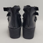 Refresh  Black Gladiator Fisherman Caged Platform Block Heel Sandals Size 8.5 Photo 3