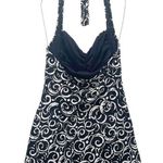 Catalina NWT Retro Ruched Swim Dress Black & White Swirls Women’s Size 8 Modest Photo 1