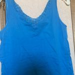 Nordstrom Blue Lace Trim sleep Top large Photo 1