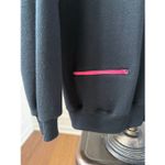 Vintage 80s 90s Ho Skis 1/4 Zip Tunic Sweatshirt Black Neon Pink Blue L Size L Photo 6