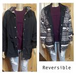 Aztec Jacket Coat Reversible Waterproof Oversized Adult Sz Medium Fleece/Nylon Photo 1