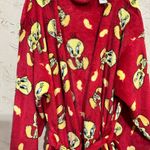 Warner Brothers Warner Bros Red Soft Fluffy Tweety Bird Robe size XL Photo 2