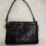 Coach  Corner Zipper Black Wristlet Photo 1