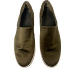 Vince . Warren Slip-On Platform Sneaker Olive Green Satin Size 9.5 Photo 1