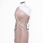 Adrianna Papell - Stardust Pleated One Shoulder Gown Photo 7