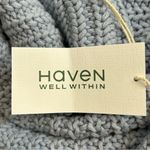 Haven Chunky Knit Ribbed Cowl Neck Sweater Light Blue NWT Photo 8
