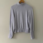 Maeve Anthropologie Laney Marled Lilac Mock Neck Balloon Sleeve Sweater Size S Photo 4