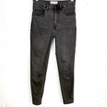 Everlane  Womens High Rise Skinny Denim Jeans Zip Fly Washed Black Size 28 Tall Photo 2