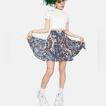 Free People Sway My Way Mini Skirt Women’s Small Dark Floral Flowy Boho Coquette Photo 11