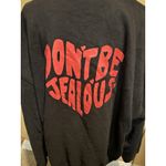 Princess Polly ‎ "Don't Be Jealous" Black Graphic Sweatshirt Women's Size 10 Photo 3