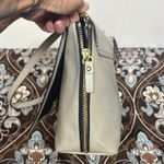 Kate Spade Leather Varick St Abbie Satchel Shoulder Bag Taupe/Black Convertible Photo 4