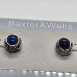 NWT Baxter & Wells Silver & Blue Stud Earrings Photo 2