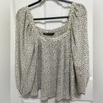 ZARA  White and Black Polka Dot Blouse Photo 3