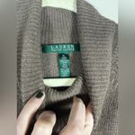 Ralph Lauren Lauren  Lambswool/Cashmere Blend Brown Poncho Cut Turtleneck Sweater Photo 7