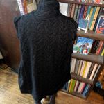 Eileen Fisher  black herringbone wool/nylon XL luxe vest Photo 2