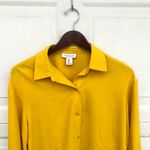 Rachel Zoe Womens Shirt Blouse Marigold Yellow Tie Cuff Small Photo 3