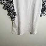 Veronica Beard Julianka Flutter Sleeve Shirt White Navy Eyelet L Photo 10