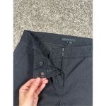 Theory Emery Crunch Pant Black Sz 4 Wide Flare Leg Linen Trousers Career Office Photo 7