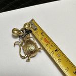 Retro Signed Gerry’s Gold Tone Mouse Rat With Movable Eye Glasses Brooch Pin Photo 2