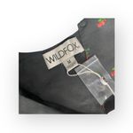 Wildfox new  Couture 𑁍 Dolly Rose Print Ruffle Mini Dress 𑁍 Black Red 𑁍 Medium Photo 8