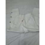 Monique 1980 White Gold Button Accents & Geometric Design Vintage Pants 28"Waist Photo 4