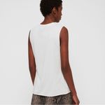 ALL SAINTS pleated duma white sleeveless t shirt. Photo 2