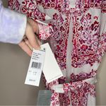 Julia Jordan BNWT  button up maxi dress white red floral tie waist women’s 12 Photo 4
