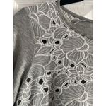 Generation Love  Women's‎ Small Gray Eyelet Floral Long Sleeve SOFT Blouse Fall Photo 2
