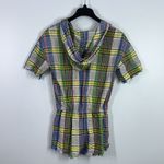 Urban Outfitters  linen blend plaid hooded romper size small Photo 5