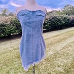 Cider NWT Denim Corset Mini Denim Dress Photo 7