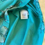 J.Jill Floral Teal A-Line Stretch Skirt Size Large Petite Photo 3