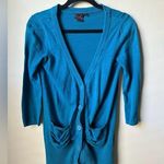 Take Out Women’s Blue Buttoned Cardigan Sweater Sz Medium 100% Cotton Casual Y2K Photo 0
