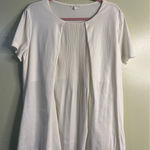 COS  White Pleat Front Short Sleeves Women’s Blouse Top Work Office, size large Photo 0