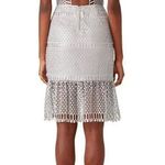 Saylor Silver Illusion Netted Sequin Sheath Knee Length Dress Small Photo 1