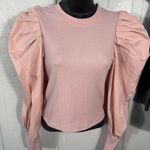 TCEC  Solid Fitted Crew Neckline and Long Puff Sleeves Size Medium EUC Photo 3