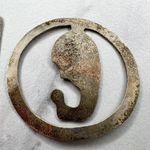 Vintage Aplaca Silver Dancing Women Pendant or Concho Set of 2 Photo 2