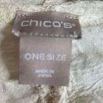 Chico's Chico’s White Embroidered Boho Floral Kimono Open Front Drape Cardigan One Size Photo 7