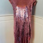 Maeve by Anthropologie Pink Sequin Kara Popover Midi Dress Small Photo 1