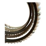 Rhinestone Beaded Gold Bangle Stack Bracelets One Size Boho Glam Photo 2