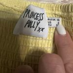 Princess Polly  Strapless Dress Women's Size 6 Yellow Lined Smocked Fit Flare Photo 3