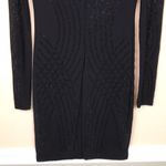 Blashe Women’s Black Studded Mesh Long Sleeves Cocktail Evening Sheath Dress Photo 7