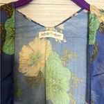 Woven Heart  Blue Floral Kimono Photo 2