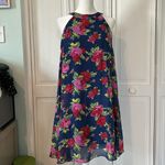 Betsey Johnson Y2K Women's FLORAL HALTER TRAPEZE DRESS Size 4 Photo 8