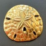 Gold Sand Dollar signed clip for accents Photo 0